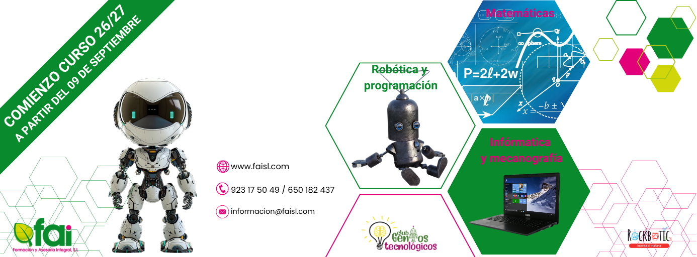 Comienzo-curso-26-27 Clases extraescolares de robótica educativa y programación en Salamanca